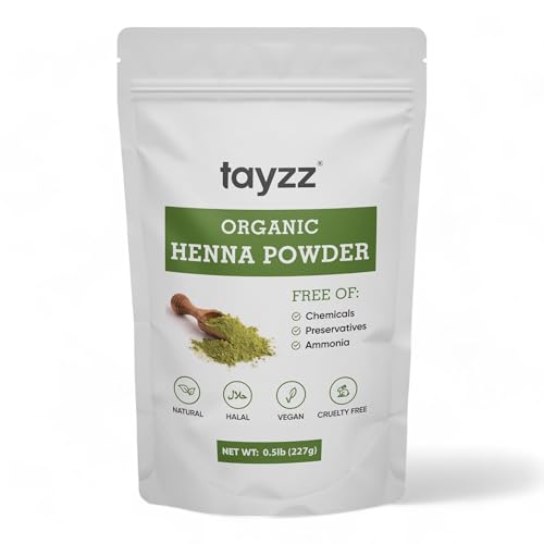 TAYZZ 100% Natural and Pure Organic Henna Powder (Lawsonia Inermis) - For Hair Dye/Hair Color - Best Red Color 8oz (227g)