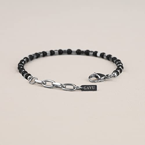 Pulsera de cuentas de cristal para hombre GAVU 4mm miniatura 5