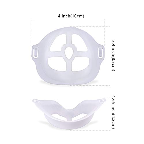 3D Face Bracket for Nose Pads,Lipstick protection Bracket Internal Protective Support Tailored For Nose And Mouth To Increase Breathing Space,Reusable Washable Translucent Pack of 5