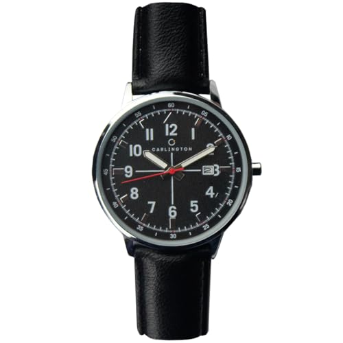 Image of Carlington Aristocrat Series Analog Date Watches for Men with Premium Leather Strap - CT 1075