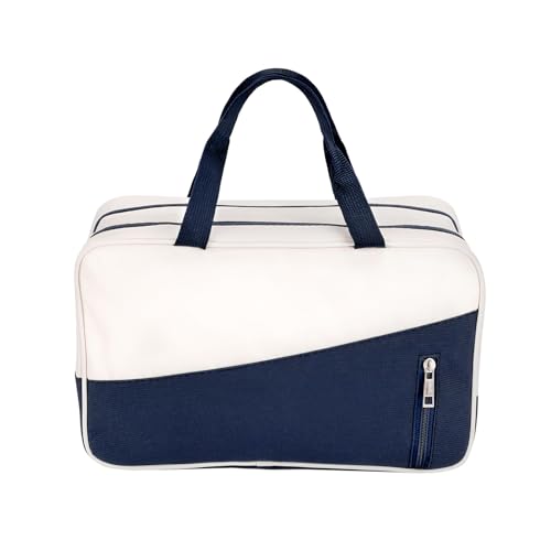 KOMCLUB プールバッグ ビーチバッグ 防水 夏 冬 スイミング 温泉 ユニセックス 男女兼用 乾湿分離 海水浴 旅行 ウォータープルーフバッグ (ネイビー)のサムネイル