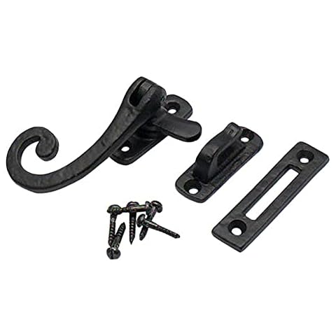 Merriway Black Antique Casement Fastener Cover