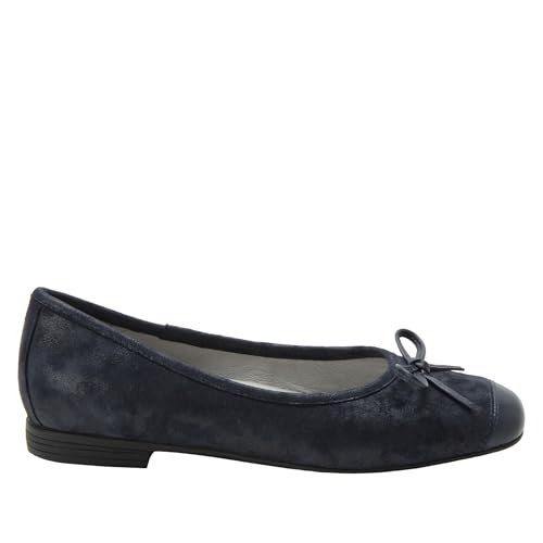 Alegria Women's Talya Bow Tie Ballet Leather Flats with Cap Toe2