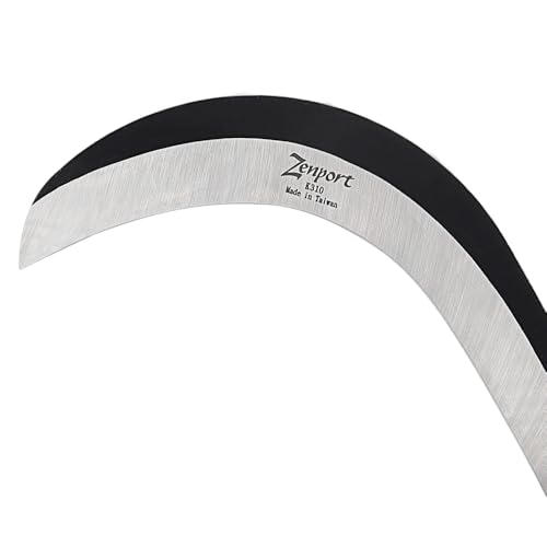 Zenport K310 Brush Clearing Sickle with 9-Inch Carbon Steel Blade and 9-Inch Aluminum Handle - Gardening/Landscaping Hand Sickle with Grip