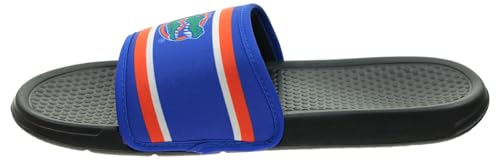 Image of FOCO NCAA Printed Team Logo and Color Stripes Comfortable Slide Sandals