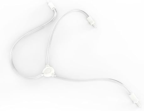 Spare Y-Shape Tubing with Adapters,Wearable Milk Collection Cups Parts Replacement Works with Spectra
