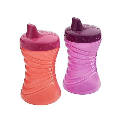 Gerber Graduates 10 Ounce Fun Grips Hard Spout Sippy Cup, 4 Count, Assorted colors