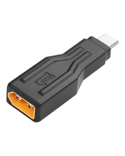 CERRXIAN XT60 to Type C Adapter, XT60 Male to USB Type-C Male Charging Connector, XT60 to USB C Extension Adapter 100W 20V/5A for Notebook, Projectors, LED, Robot Vacuum,and Other Typec Devices