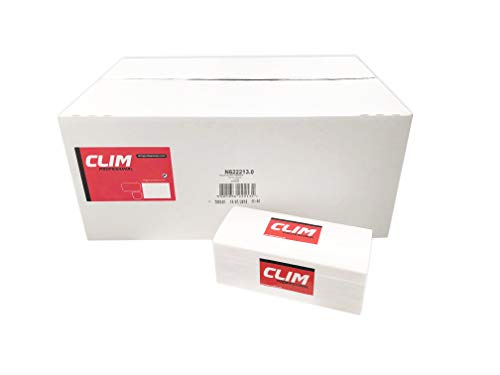 Toallas de Papel Secamanos en Formato Zig Zag Clim Profesional. Toallas de Papel Absorbente y de Doble Capa. Caja de 3000 unidades Cover