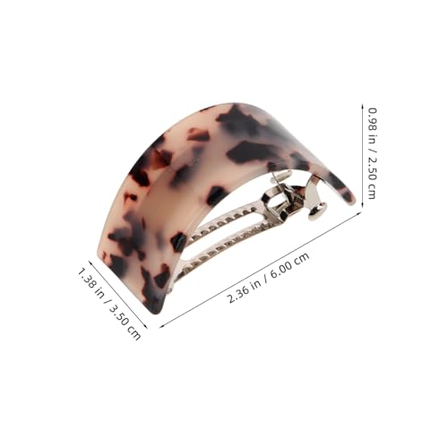 KALLORY 4 Piezas Pinzas para el Cabello con Diseño de Concha de Tortuga Semi Círculo miniatura 2