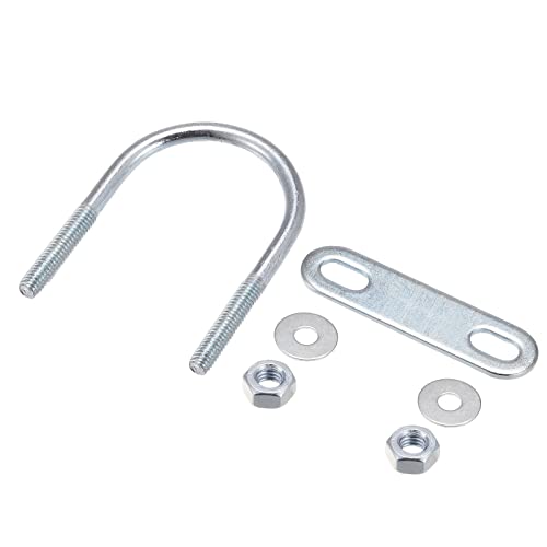 Image of METALLIXITY U Bolts 4 Sets (M6x42x70mm), Round U Bolt Steel with Accessories - for Construction, Pipe