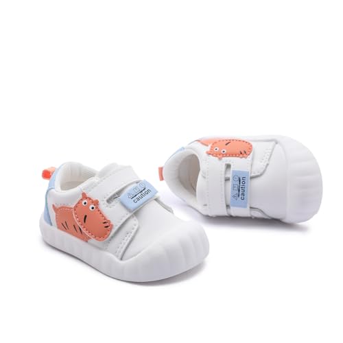 Baby Toddler Shoes with Cartoon Patterns - Soft Leather Upper & Non-Slip Rubber Sole Unisex Walking Shoes for 6-24 Months4