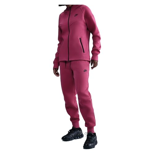 Nike Sportswear Tech Fleece Womens Mid-Rise Joggers (Sweet Beet/Black) Size Medium