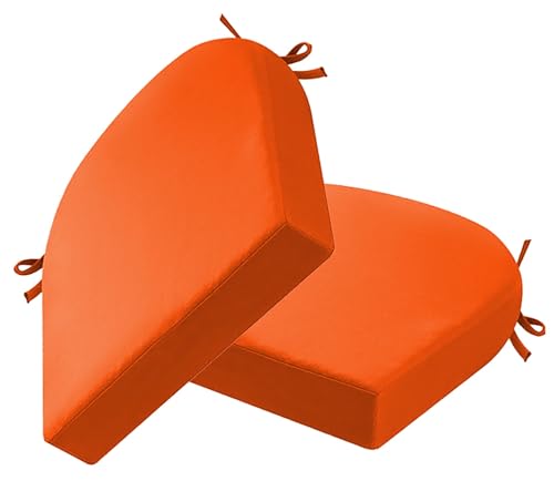 Cojines terraza Exterior 45x45x8cm(2pcs) Impermeables, con Lazos, Almohadillas para sillas de Comedor en Forma de U, Ideal para Comedor Terraza Sala y Restaurante O