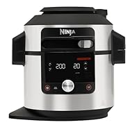 Ninja Foodi SmartLid Multi Cooker, 7.5L Capacity, 3 Modes, 14 Functions, 1 Smartlid, Additional SteamCrisp Functionality, OL650, Grey and Stainless Steel