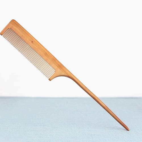 Peines de cola de rata de madera con dientes finos, pack de 4 miniatura 7