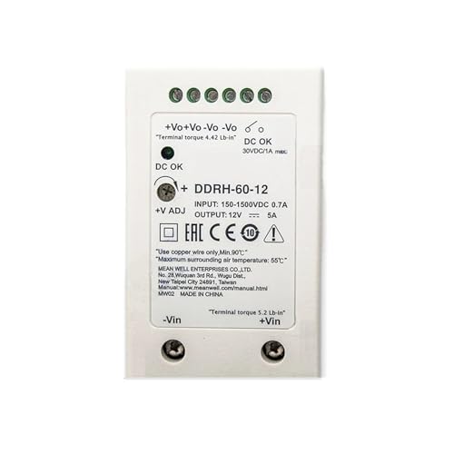 Convertisseur DC-DC DDRH-60 avec régulateur ultra-large de tension 12V pour armoire électrique
