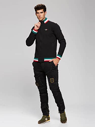 Aeronautica Militare Felpa Nera Zip Intera FE1627
