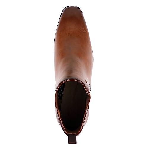 Tommy Hilfiger Men\'s Sesame Boot, Medium Brown Burnished 120, 9M
