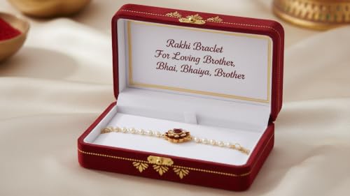 Image of Elegant Traditional Gold Plated /Rakhi Combo Of 1 Piece for Men and Women /brother /sister /bhabhi Kundan Stone combo set (Same as Shown In Image)