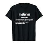 Melanin Definition Noun Black Pride Nappy Kinky Hair T-Shirt