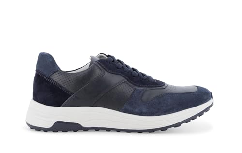 Baskets Melluso bleu marine en cuir perforé pour pieds sensibles u56034q