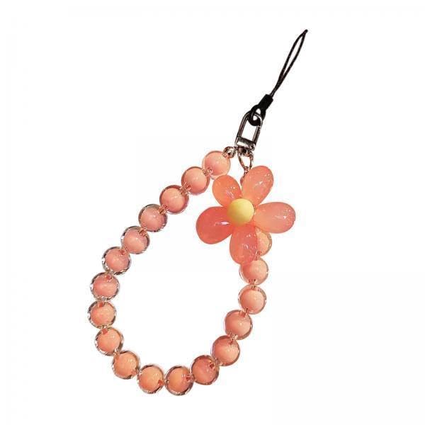 CALANDIS™ 3xMobile Phone Charm Lanyard Handmade Cute Flowers Beads Strap for Women Girls Orange | Straps & Charms | Cell Phone Accessories-picture-38