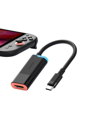 Image of Hagibis Switch 2 Dock, USB C Male to HDMI Cable with 4K@60Hz HDMI, 100W PD, Portable Travel TV Dock Type-C to HDMI Adapter for Laptop, Tablet, Switch, SteamDeck, ROG Ally (Male to Female 4K@60Hz)