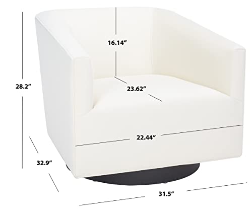 Sillón giratorio terciopelo crema miniatura 3
