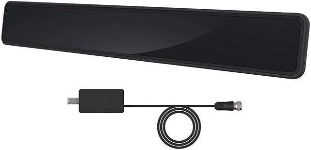 Rosewill Indoor HDTV Antenna 50 Mile Range with Amplifier Signal Booster, High Performance Coaxial Cable, UHF/VHF, 4K and ATSC3.0 Ready, RHTA-18001