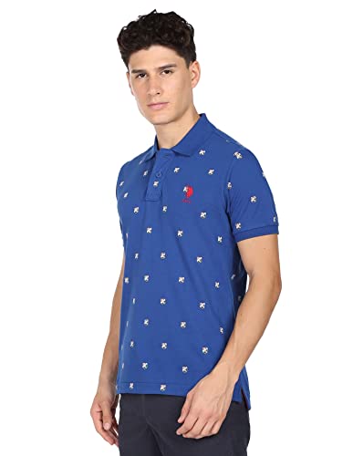 Image of U.S. POLO ASSN. Men Shield Print Polo Regular Fit Shirt