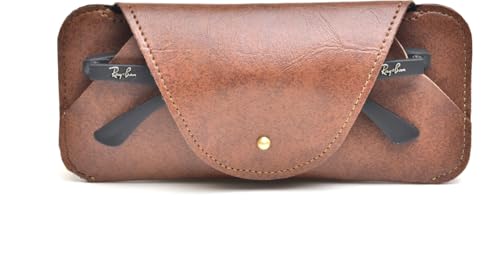 Fluzivena Ray-Ban Leather Goggle Case Cover, Brown