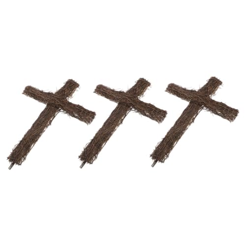 Cruz de ratán para jardín y terraza set de adornos para Pascua TOYANDONA
