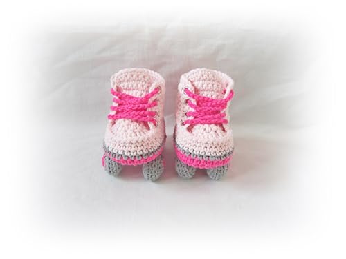 Crochet Baby Roller Shoes, Newborn Sport Shoes, Baby Shower Gift, Baby Booties (0-3 months)3