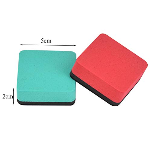 TIMESETL 30 Pack Dry Erase Eraser, Mini Whiteboard Eraser Bulk, Chalkboard Erasers Cleaner for Classroom School Office Home 3 Assorted Colors(Blue, Red, Green), Magnetic Dry Eraser image 1