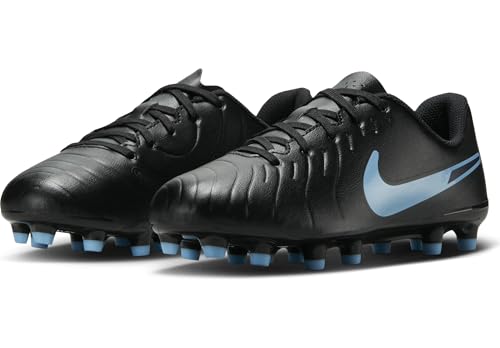 Nike Jr. Tiempo Legend 10 Club Little/Big Kids' Multi-Ground Low-Top Soccer Cleats (Black/Black)2