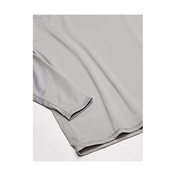 Kanu Surf Men's Long Sleeve Platinum UPF 50+ Rashguard, Grey, Large - Image 4