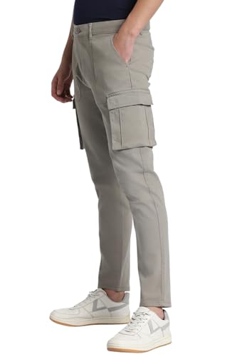Image of Dennis Lingo Mens Cotton Lycra Mid Rise Relaxed Fit Solid Trousers