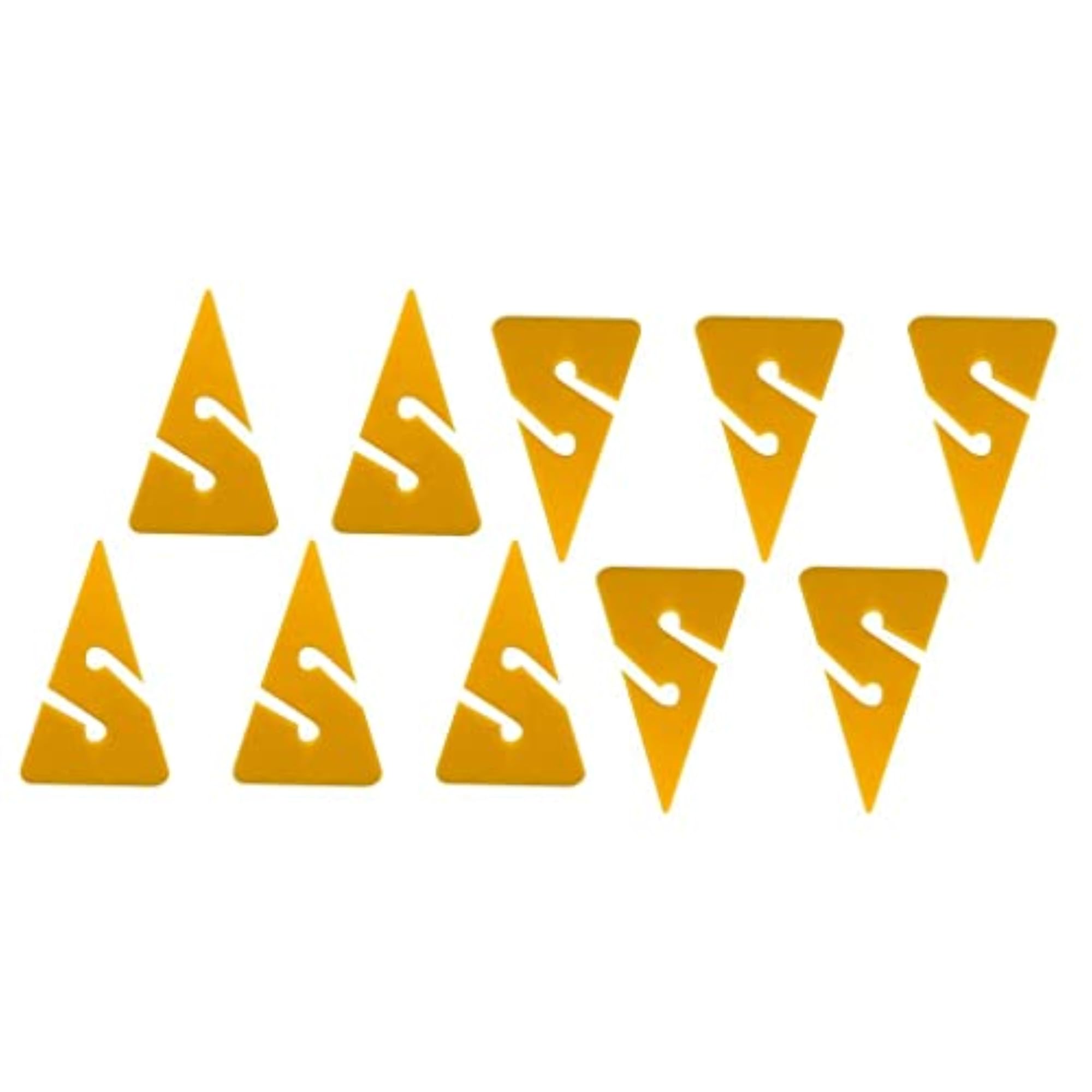 10 Triangle Line Arrow Markers for Scuba Diving Yellow