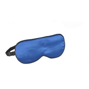 Zachte zijde Blue Eye Masker voor slapen, elastische oogbescherming voor reizen en dutjes