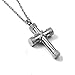 Gioielli Commemorativi Collana Con Ciondolo Portabottiglie Portabottiglie In Acciaio Inossidabile Con Ciondoli A Forma Di Croce Per Gioielli, Urna Per Animali Domestici, Cremazione Commemora
