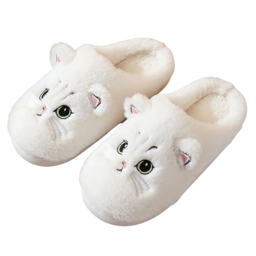 Cow Slippers for Women Men Cute Cozy Fuzzy Slippers Cartoon Animal Slippers Winter House Slippers Plush Preppy slippers
