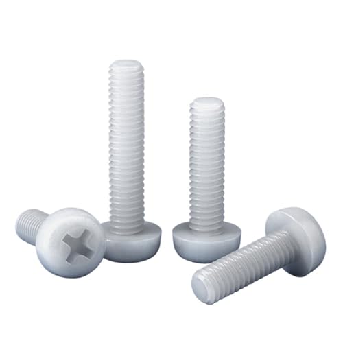TULDYS 10`50   PA66 iC ȂדlW M2 M2.5 M3 M4 M5 M6 M8 [g˂ vX`bN≏NXۓ{g(White,35MM_M3-30PCS)