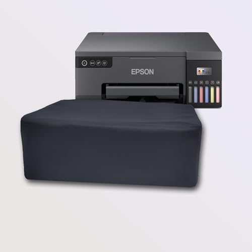 Image of Water-DUST-Tear-Scratch Proof Leather Printer Cover Compatible with EPSON L18050 Printer (Black - Tear & Scratch Proof)