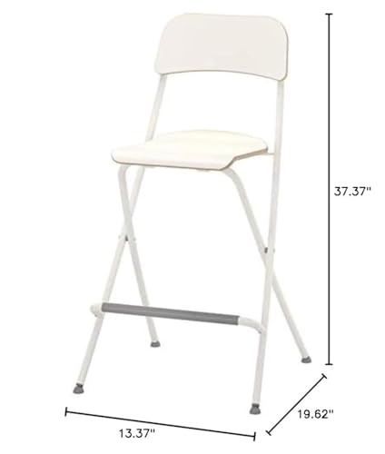 Ikea Franklin Barhocker mit Rückenlehne klappbar weiß 24 3/4 704.048.75