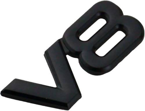 Image of 1Pc 3D V8 Premium Car Side Rear Trunk Emblem Alloy V8 Engine Badge Decals Nameplate fits Cars Trucks SUV (Black)