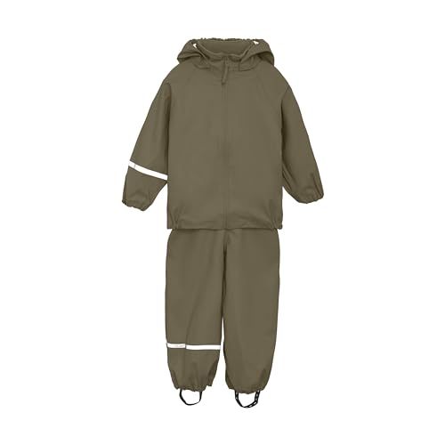 celavi kids waterproof eco friendly rain mud snow suit - detachable hood reflective stripes for boysgirls