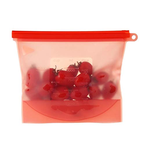 Kit com 4 Sacos Silicone Reutilizáveis do Flamengo 1000ml