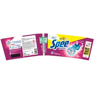 Spee Power Caps Color (8 × 16 Waschladungen), Allin1 Colorwaschmittel mit Fleck-Weg-Power & Kalt-Aktiv, Waschmittel Caps mit Extra Frische-Effekt, geeignet für alle Waschprogramme von 20–60 °C