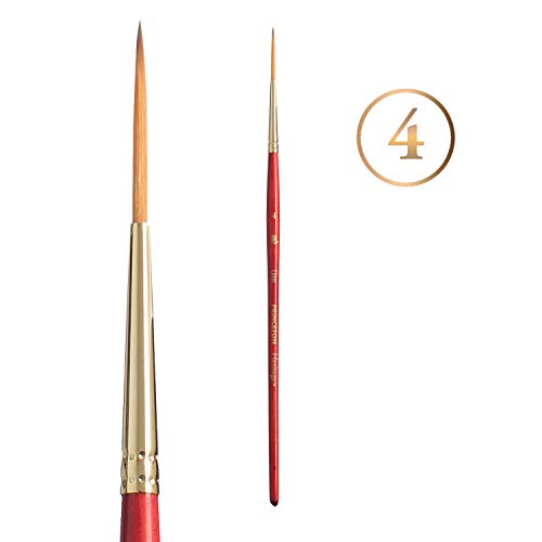 Princeton Heritage Liner Brush, Synthetic, Short Handle, Size 4, 1 Count